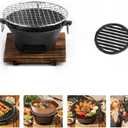 Cast Iron Hibachi Grill, hibachi grill outdoor,portable camping stove,hibachi tabletop,Small Portable Charcoal Grill for Outdoor Tabletop Camping, BBQ Grill Grate Surface 11in, Perfect for 3-4 People