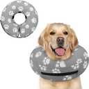 Supet Inflatable Dog Cone Collar Alternative After Surgery, Dog Neck Donut Collar Recovery E Collar for Neuter, Soft Dog Cone for Small Medium Large Dogs (XL(Neck 14"-18"))