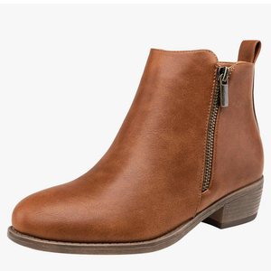 Jeossy Women's Ankle Boots, Classic Low Heeled Short Booties, Casual Comfortable Boots 9