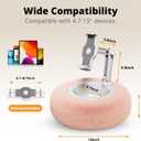 Tablet Pillow Stand for Reading, Adjustable Tablet Stand Phone Holder for Bed with Detachable Snack Bowl, Fits 4.7"-13" Kindle/Phones/Tablets, Watch Videos, Stream Media, Pink