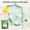 3 x Yerba Mate Instant Tea Powder, 4-in-1 Peach Mango Flavor Super Drink with Prebiotics and Probiotics Lions Mane L-Theanine for Natural Energy & Gut Health, Reduce Brain Fog Low Sugar 30 Servings