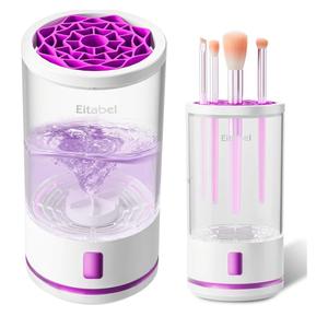 Makeup Brush Cleaner machine, 2 in 1 Makeup Brush Cleanser & Washer, 7000 RPM High-Speed Deep Cleaning, Portable Automatic Cosmetic Brush Cleaner for Foundation Brush Sponge, Silver