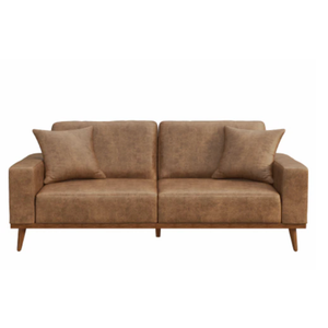 Telora Caramel Chair and 
Emerald Home Furnishings LakeView Presley Sofa - Brown