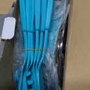 Non-Stick Cookware Set, Portable Lightweight Cast Iron Pots and Pans with Glass Lids and Nylon Utensils - 13 Piece Set Blue for Outdoor Camping Picnic Travel