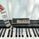 BEATBIT Piano Notes Guide for Beginner, Removable Piano Keyboard Note Labels for Learning, 88-Key Full Size, Made of Silicone, No Need Stickers, Reusable and Comes with Box (Rainbow Colors