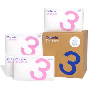 Coterie The Pant, Size 3, Pull Up Style Diapers for Sensitive Skin, Hypoallergenic, Super Absorbent Overnight Leak Protection, 12/24 M (14-24 lbs) 144 Count (Size 3, 14-24 Pound (144 Count))