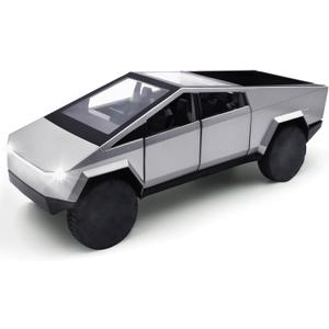 Truck Toy Model: 1/24 Diecast Metal Toy Trucks with Lights and Sounds, Mini Vehicles Toys for Boys, Ages 3 and Up (Silver