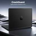 Soonjet CrackGuard for MacBook Pro 14 inch Case | M5 M4 M3 M2 M1 Pro/Max 2026-2021 | Anti-Crack Upgrade | 100% Match Official Color | Protective Hard Shell Laptop Cover | Space Black Clear