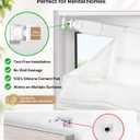 LazBlinds No Drill Cordless Roman Shades, 35" W × 64" H, Trace White