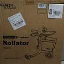 3 Wheels Rollator Walker for Seniors, Foldable Lightweight Walker with Detachable Tray and Storage Bag, Invisible Brake Line, 6 Levels Height Adjustable, 10'' Front Wheels