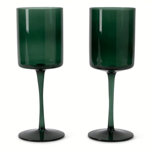Core Home Wine Glass Set - Dark Green - 2 Pack - 14 oz