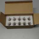 Hompavo Upgraded Flame Light Bulbs, E12 Candelabra Small Base, Clear Glass Flickering Fire Bulb for Halloween Christmas Party Porch Indoor & Outdoor Home Decoration, 10 Pack