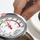 BOMATA 2-Pack Candy Thermometer with Pot Clip, Waterproof IP67 and 2.5" Display Deep Fry Oil Thermometer for Cooking, Food, Turkey, BBQ, Grill... Mth400 Silver