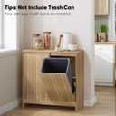 Smuxee Double Tilt Out Laundry Hamper Cabinet, Hidden Laundry Cabinet with Double Baskets, Natural Trash Can for Bathroom, Kitchen, Living Room, 13"D x 26"W x 27.7"H