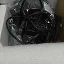 Ceiling Fans with Lights, 36" LED Fan Light Hanging with Hook, Hook Type Ceiling Fan, Plug in Ceiling Fan Light, 40W, 3000-6500k, Remote Control, Portable Fan for Camping Bed, Patios (Black)