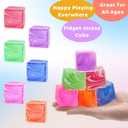 6 Pcs Stress Cube Fidget Toys Squishies, Squishy Stress Balls for Adults Kids, Anxiety Relief Toy, Ice Squishy Cube Sugar Balls, Calming Toys Slow Rising Stretchy, Sensory Toys