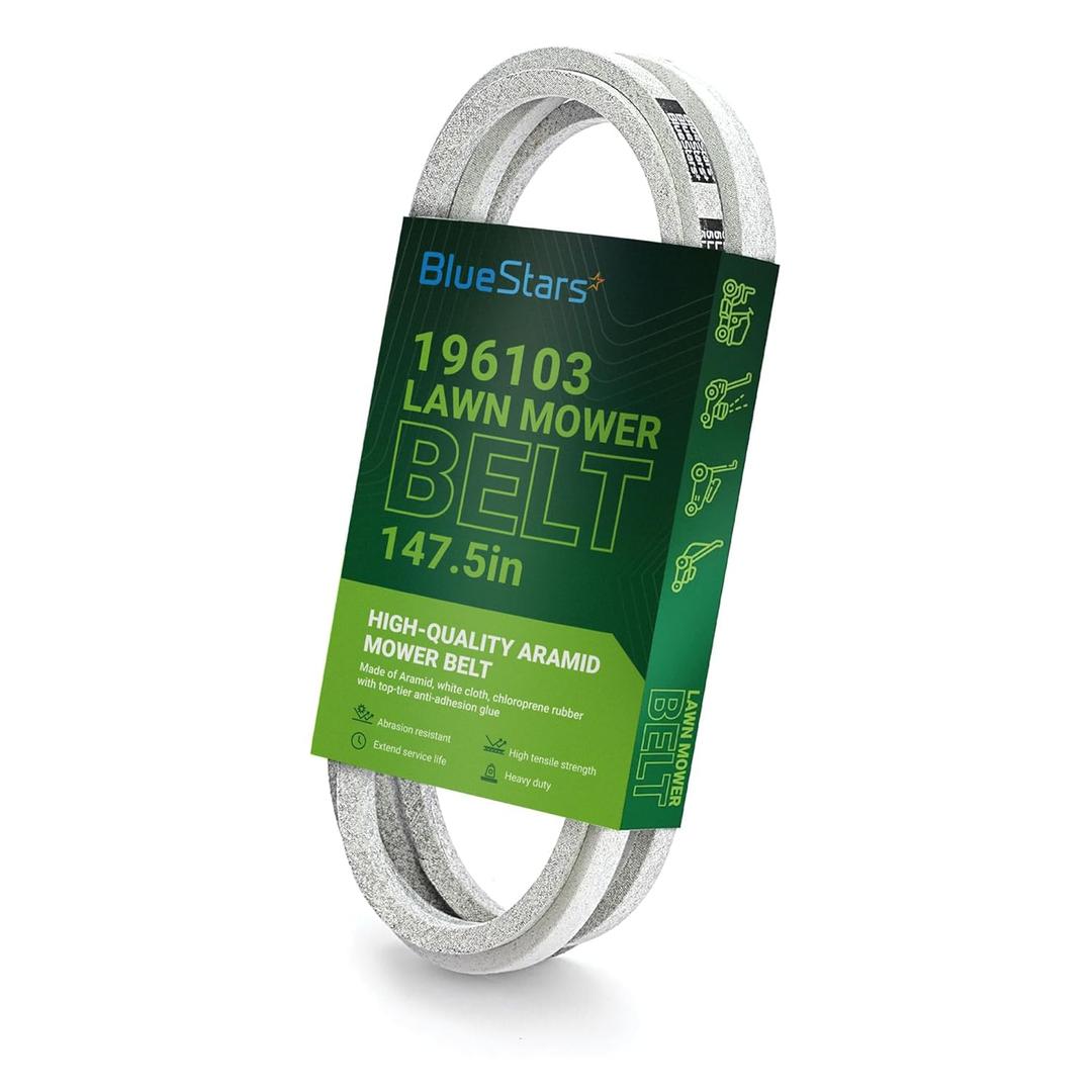 BlueStars 196103 Lawn Mower Deck Belt - for 54" Ariens 21546382 AYP Husqvarna 532196103 587686701 Craftsman 33155 LGT2654 GTH2654 YTH2454 PB22L PBGT26 | Aramid Cord | 147.5in x 5/8