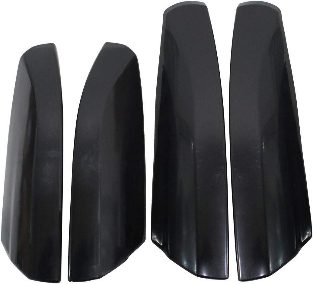 NewYall Black Roof Luggage Cargo Rail Rack End Cap Cover Set for Toyota Highlander 2008-2013 Protection Shell Trim