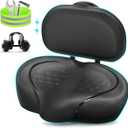 Noseless Bike Seat Cushion for Men & Women - Extra Padding & Comfort Wide Bicycle Seat, Oversized Comfortable Saddle for Peloton Bikes, Exercise Bikes, Electric Bikes, Cruiser Bikes