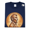 Navy Coin T Shirt. Size Mens Navy Blue, Large