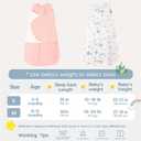 ZIGJOY Sleep Sack Swaddle 1.0 Tog Baby Wearable Blanket 100% Cotton Baby Swaddle Blanket for Newborns 6-12 Months Ocean&Pink
