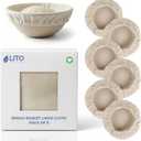 Organic Banneton Liners for Sourdough Proofing  6 Pack 9 Inch Round Food Safe Organic Cotton Bread Proofing Cloth Covers for Banneton Baskets, Washable Sourdough Baking Basket Liners (Natural)