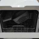 AIRMSEN Countertop Dishwasher - 8 Wash Programs and 3 Useful Function, Integrated Water Softener, Delayed Start, Child Lock, No Hookup Needed, Portable Mini Size for Home, Apartments & RVs (White/Black)