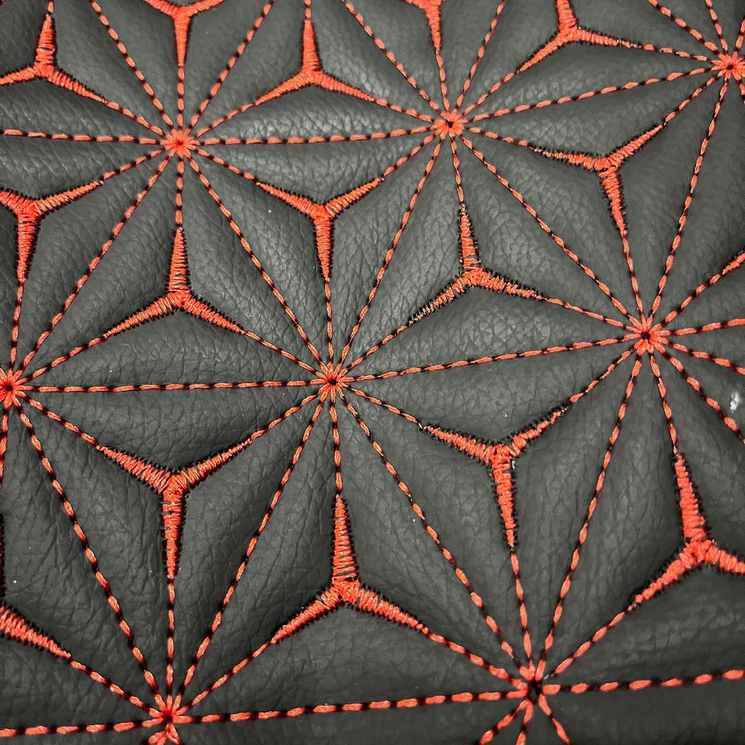 Quilted Foam Vinyl Fabric King Crown Classic Pattern with 0.23" Sponge Backing Faux Leather Fabric for Car Headliner, Furniture Upholstery, Headboards,Diamond 2" x 3" (Triangle)