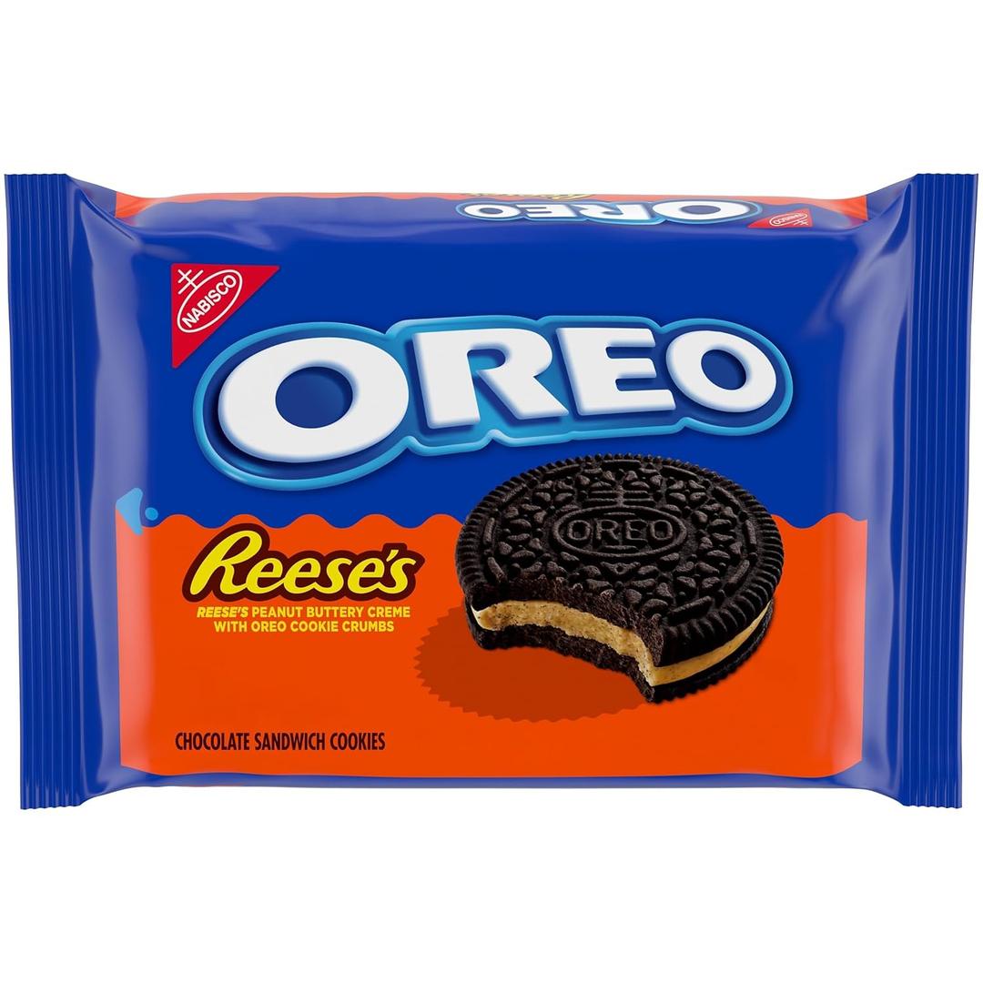 3 x OREO REESE'S Peanut Buttery Creme Chocolate Sandwich Cookies, 12.35 oz