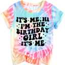Birthday Girl Shirt Its Me Hi Im The Birthday Girl Its Me T-Shirts Kids Short Sleeve Tee Outfit 5-14 Year (11-12 Years)