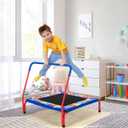 36" Kids Indoor Outdoor Square Trampoline with Foamed Handrail