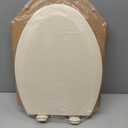 Bemis 1500EC 146 Almond Elongated Molded Wood Toilet Seat with Easy-Clean & Change Hinge