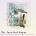 Vienrose Polaroid Scrapbook Photo Album, 3 Ring DIY Memory Book with Premium Crystal Clear Acrylic Cover PVC Pages 15 Sheets, Scrapbook Supplies for Wedding, Anniversary, Birthday, Travel