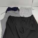 4 Pack Men's Big and Tall Sweatpants Thin Athletic Workout Joggers Baggy Lounge Drawstring Plus Pants with Pockets (Large, Black, Gray, Light Gray, Navy Blue)