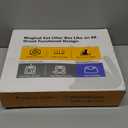 Foldable Cat Litter Box, Fully Enclosed Litter Box with Lid, Covered Kitty Kitten Litter Boxes Enclosure with Scoop, Odor Control, Easy to Clean, 3 Modes for Cat up to 12 lbs (White & Grey)