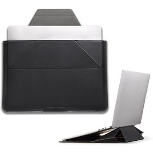 MOFT Laptop Carry Sleeve, 2-in-1 Laptop Bag & Stand for 16" MacBook Air/Pro & Dell/HP/Lenovo/Asus, Stylish Slim Computer Sleeve Bag with Expandable Storage for Computer Accessories, Night Black