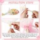 12 Set Tutu Tulle Balloons Table Centerpieces 12 Inch Polka Dot Balloons Baby Shower Centerpiece Column Base Kit for Girls Boys Birthday Wedding Table Decor Gender Reveal Party Favors(Pink)