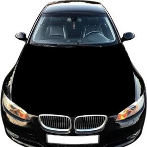 Solid Black Car Hood Cover Durable Weatherproof Universal Fit Car Cover for All Seasons Protection Custom Fit for Cars Trucks SUVs (Black)