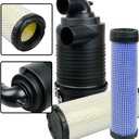 11013-0752 Air Filter Upgrade Kit fits Kawasaki FR651V FR691V FR730V - Heavy Duty Commercial Style Canister Air Filter Kit fits Kawasaki FR Series Engines Replaces#102-442, 11013-0752, 11013-7047