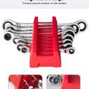 ROTATION 42PC Modular Wrench Organizer - Heavy Duty Tool Box Drawer Insert with SAE Metric Labels, Professional Mechanics Tool Storage System, Expandable Grid Holder