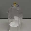 Birdcage-Style Concealed Toothbrush Holder Sliding Lid Bathroom Counter Organizer Tooth Brush Holder for Bathroom 360 Rotating Waterproof Dustproof Makeup Brushes Storage for Vanity (White)