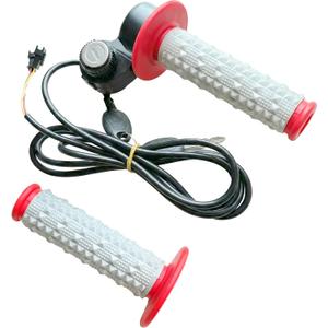 Full Twist Throttle Fits for Ridstar Q20, True Plug and Play Taper Handles Ebike Throttle 12V-72V Wide Voltage with Key Lock, Fits E-Bike & E-Scooter (Red)