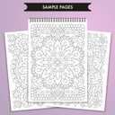 ViSnezh Adult Coloring Book: Unique A4 Mandalas for Women - Stress Relief, Hardback Spiral Bound, Thick Paper