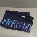 Mermaid Dad Tail Matching Mermaid Squad Birthday Party T-Shirt (Blue, L)