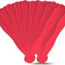 Manaloom Pack of 500 Curved Craft Sticks - 8" Birchwood Popsicle Sticks for Crafts, Jumbo Craft Sticks for Fan Handles, Wedding Programs, DIY Crafting Supplies, (Red)