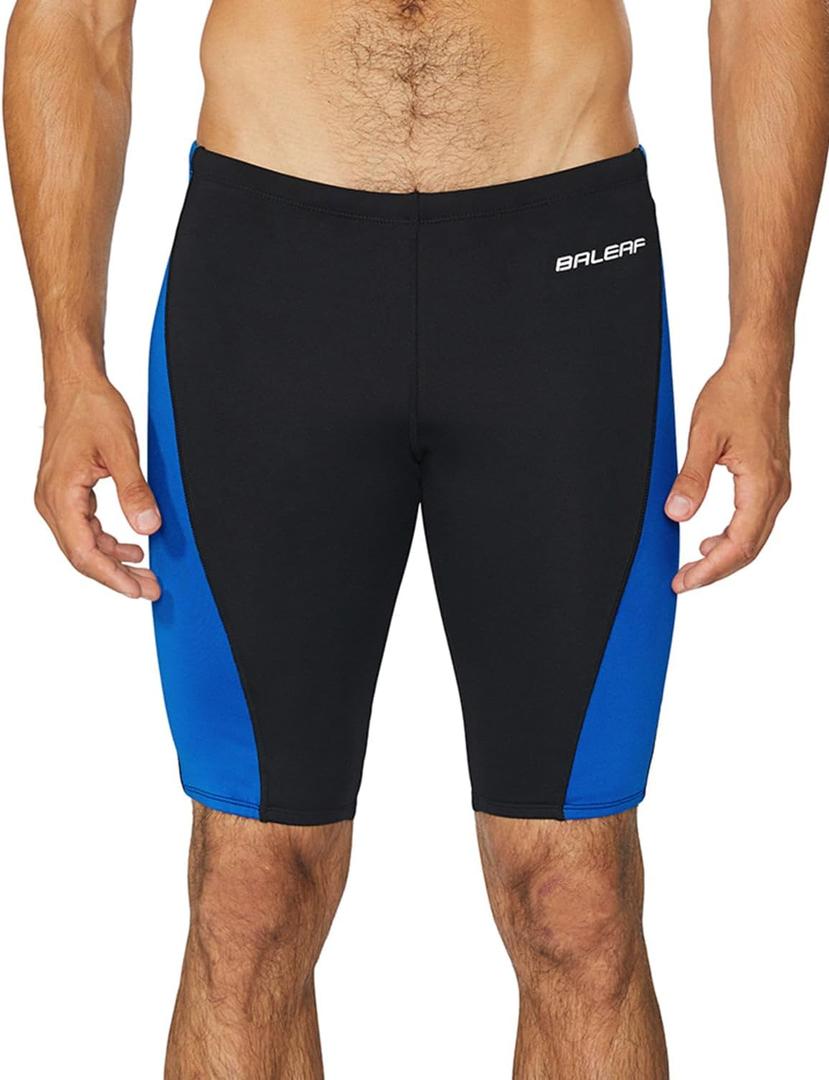 baleaf Men's Swimsuit Swim Jammers Athletic Training Swimwear Durable Team Lap Swimming Racing Competition, M