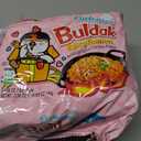 Samyang Buldak Spicy Ramen, Hot Chicken Ramen, Korean Stir-Fried Instant Noodle, Carbonara, 1 Bag with 5 Pack (EXP 07/15/26)