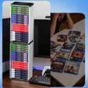 Nargos Video Game Storage Stand Tower for PS5/ PS4/ PS3/ Xbox Series S & X/Xbox one Game, Universal Game Disc Holder Vertical Blu Ray Case Organizer (White)