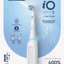 Oral B iO Series 3 Limited Edition Electric Toothbrush with 2 Brush Heads, Ultimate Clean, Gentle Care, Pressure Sensor, Rechargeable, White, with Compatible Kwalicable Microfiber Cleaning Cloth