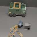 Montessori Wooden Recycling Garbage Truck Toy, 13 Pieces, Ages 3+ Years